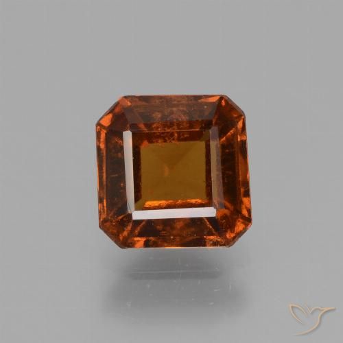 1.94ct 자연스러운 딥 오렌지 헤소나이트 가넷, 에메랄드 컷, VS