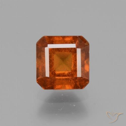1.81ct 자연스러운 미디엄 오렌지 헤소나이트 가넷, 에메랄드 컷, VS