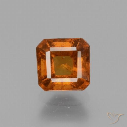 1.80ct 자연스러운 미디엄 다크 오렌지 헤소나이트 가넷, 에메랄드 컷, VS-SI