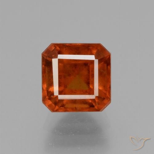 2.51ct 자연스러운 딥 오렌지 헤소나이트 가넷, 에메랄드 컷, VS-SI