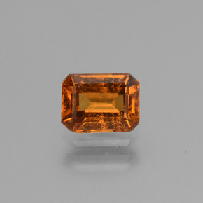 1.29캐럿 천연 시나몬 오렌지 헤소나이트 가넷, 에메랄드 컷, 7×5.3 mm, VS