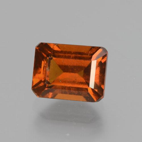 2.54캐럿 천연 딥 오렌지 헤소나이트 가넷, 에메랄드 컷, 7.9×6 mm, VS-SI