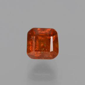 1.22캐럿 천연 시나몬 오렌지 헤소나이트 가넷, 에메랄드 컷, 5.1×5 mm, VS-SI