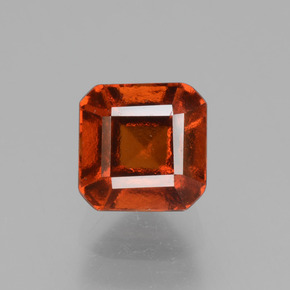 1.70캐럿 천연 시나몬 오렌지 헤소나이트 가넷, 에메랄드 컷, 6×6 mm, VS