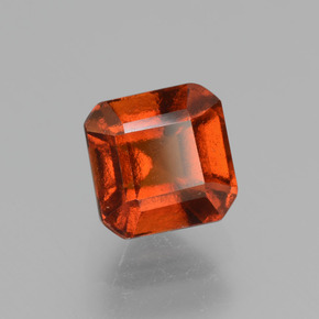 1.70캐럿 천연 시나몬 오렌지 헤소나이트 가넷, 에메랄드 컷, 6×6 mm, VS