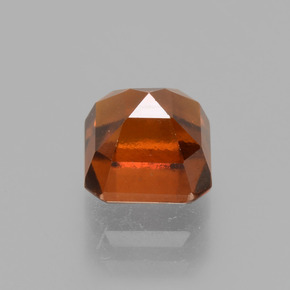 1.70캐럿 천연 시나몬 오렌지 헤소나이트 가넷, 에메랄드 컷, 6×6 mm, VS
