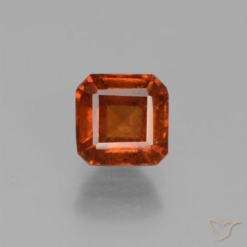 1.43ct 자연스러운 앰버 오렌지 헤소나이트 가넷, 에메랄드 컷, VS