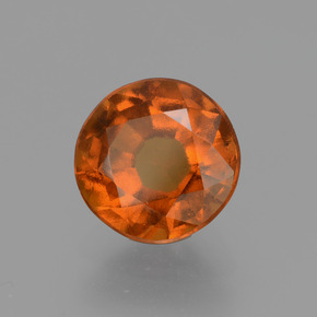 2.53캐럿 천연 시나몬 오렌지 헤소나이트 가넷, 라운드 컷, 8.20 mm, VS