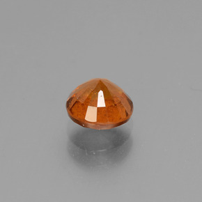 1.28캐럿 천연 시나몬 오렌지 헤소나이트 가넷, 라운드 컷, 6.19 mm, VS-SI