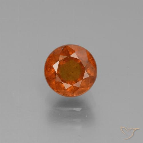 1.65ct 자연스러운 앰버 오렌지 헤소나이트 가넷, 둥근, VS
