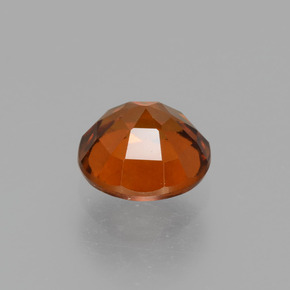 1.24캐럿 천연 시나몬 오렌지 헤소나이트 가넷, 라운드 컷, 6.29 mm, VS
