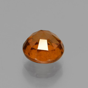 1.42캐럿 천연 시나몬 오렌지 헤소나이트 가넷, 라운드 컷, 6.35 mm, VS
