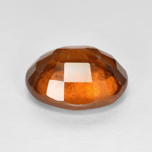 5.45캐럿 천연 앰버 오렌지 헤소나이트 가넷, 타원형 컷, 11.7×9.5 mm, VS-SI