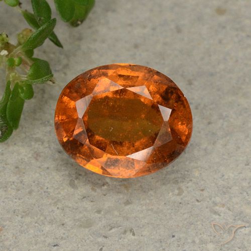 1.81ct 자연스러운 딥 오렌지 헤소나이트 가넷, 타원형, VS-SI