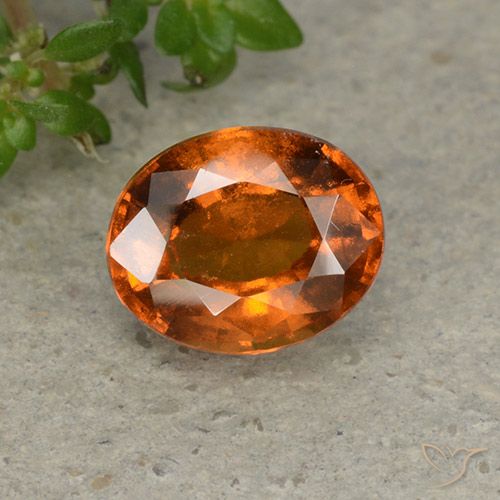 1.84ct 자연스러운 딥 오렌지 헤소나이트 가넷, 타원형, VS-SI