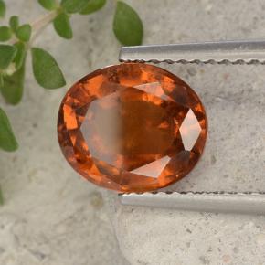 2.79캐럿 천연 앰버 오렌지 헤소나이트 가넷, 타원형 컷, 9.1×7.7 mm, VS