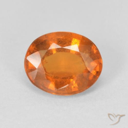 1.97ct 자연스러운 딥 오렌지 헤소나이트 가넷, 타원형, VS-SI