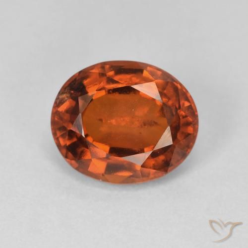 2.76ct 자연스러운 딥 오렌지 헤소나이트 가넷, 타원형, VS