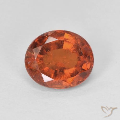 2.42ct 자연스러운 미디엄 오렌지 헤소나이트 가넷, 타원형, VS-SI
