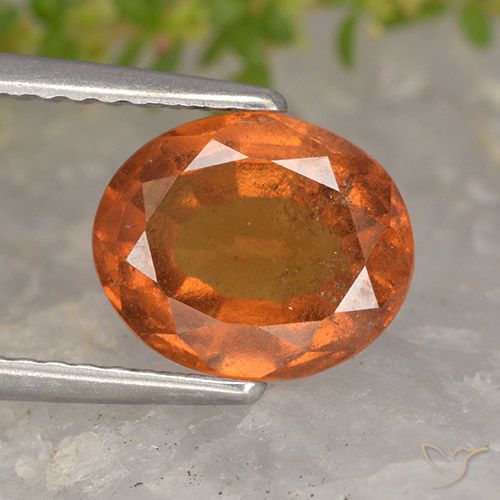 2.27ct 자연스러운 딥 오렌지 헤소나이트 가넷, 타원형, VS-SI