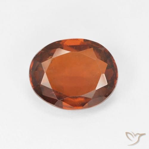 2.90ct 자연스러운 미디엄 오렌지 헤소나이트 가넷, 타원형, VS