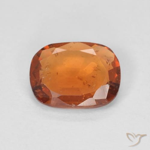 1.82ct 자연스러운 노란 오렌지 헤소나이트 가넷, 방석, VS-SI