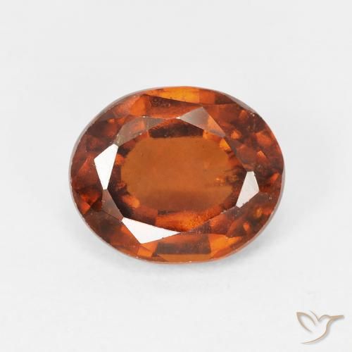 2.87ct 자연스러운 Medium Dark-Orange 헤소나이트 가넷, 타원형, VS