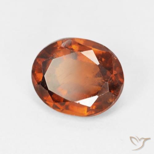 2.87캐럿 천연 Medium Dark-Orange 헤소나이트 가넷, 타원형, VS