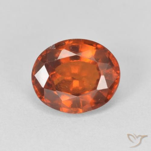 2.48캐럿 천연 Medium Dark-Orange 헤소나이트 가넷, 타원형, VS