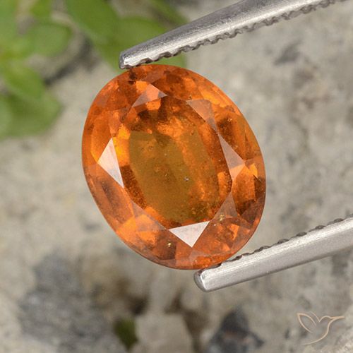 2.23ct 자연스러운 딥 오렌지 헤소나이트 가넷, 타원형, VS-SI