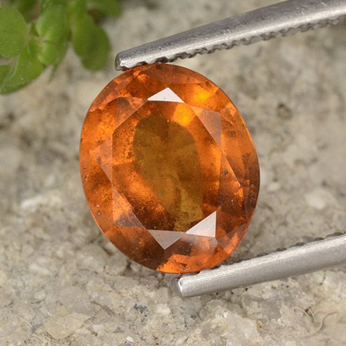2.23ct 자연스러운 딥 오렌지 헤소나이트 가넷, 타원형, VS-SI
