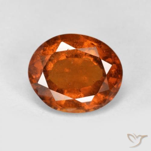 2.47ct 자연스러운 딥 오렌지 헤소나이트 가넷, 타원형, VS-SI