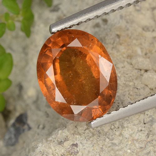 2.63ct 자연스러운 딥 오렌지 헤소나이트 가넷, 타원형, VS-SI