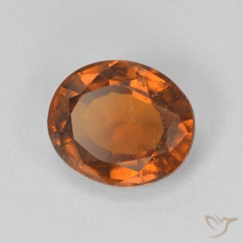 2.47캐럿 천연 Medium Dark-Orange 헤소나이트 가넷, 타원형, VS-SI