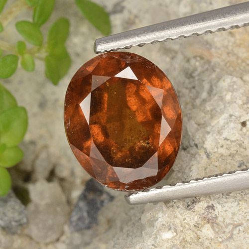 2.69ct 자연스러운 미디엄 오렌지 헤소나이트 가넷, 타원형, VS-SI