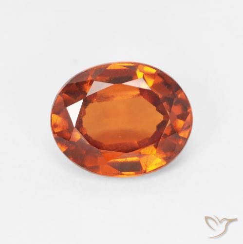 1.94ct 자연스러운 미디엄 오렌지 헤소나이트 가넷, 타원형, VS-SI