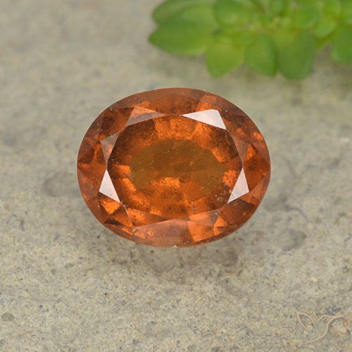 2.29ct 자연스러운 딥 오렌지 헤소나이트 가넷, 타원형, VS-SI