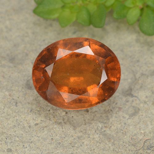 2.48ct 자연스러운 딥 오렌지 헤소나이트 가넷, 타원형, VS-SI