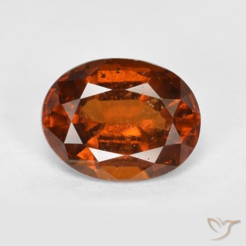 1.96ct 자연스러운 다크 오렌지 헤소나이트 가넷, 타원형, VS-SI