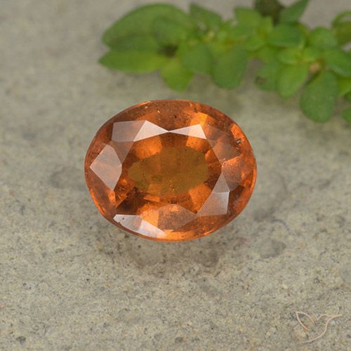 1.94ct 자연스러운 딥 오렌지 헤소나이트 가넷, 타원형, VS-SI