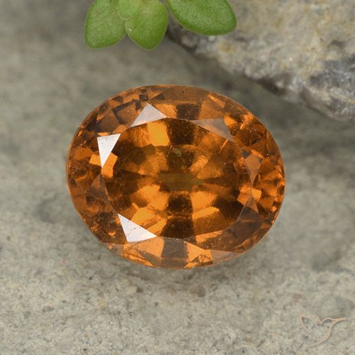 1.79ct 자연스러운 어스 오렌지 헤소나이트 가넷, 타원형, VS-SI