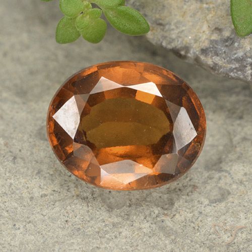 2.48ct 자연스러운 미디엄 오렌지 헤소나이트 가넷, 타원형, VS