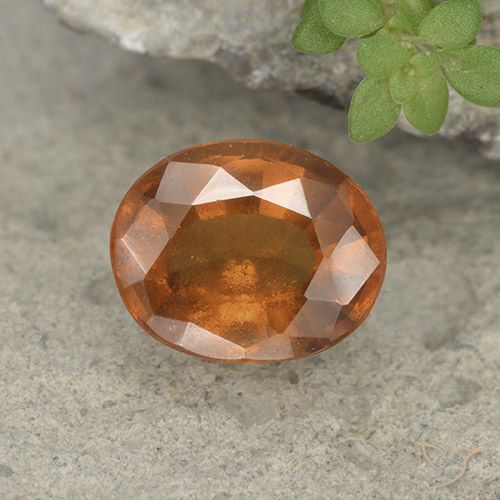 1.73ct 자연스러운 딥 오렌지 헤소나이트 가넷, 타원형, VS-SI
