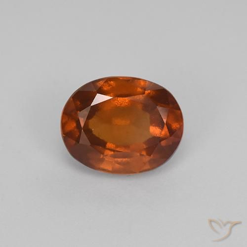 2.04ct 자연스러운 미디엄 오렌지 헤소나이트 가넷, 타원형, VS