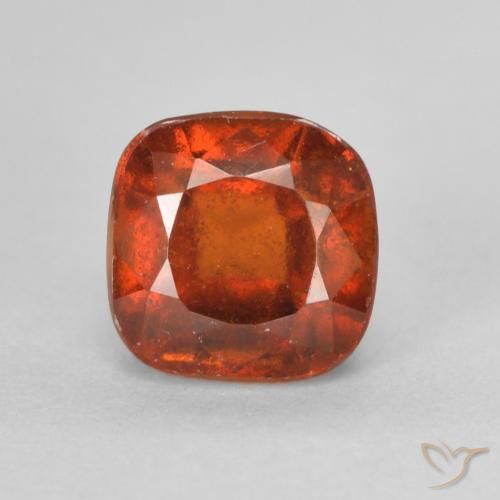 1.91ct 자연스러운 붉은 오렌지 헤소나이트 가넷, 방석, VS