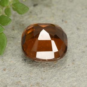 1.95캐럿 천연 딥 오렌지 헤소나이트 가넷, 쿠션 컷, 7×7 mm, VVS-VS