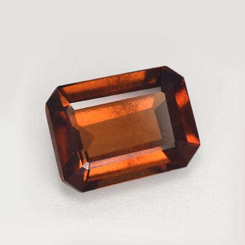 2.23캐럿 천연 미디엄 오렌지 헤소나이트 가넷, 에메랄드 컷, 9.1×6.9 mm, VVS-VS