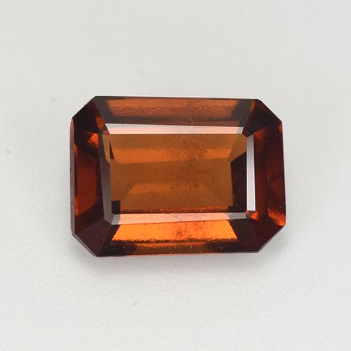 2.23캐럿 천연 미디엄 오렌지 헤소나이트 가넷, 에메랄드 컷, 9.1×6.9 mm, VVS-VS