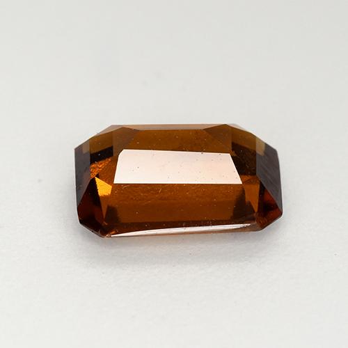 2.23캐럿 천연 미디엄 오렌지 헤소나이트 가넷, 에메랄드 컷, 9.1×6.9 mm, VVS-VS
