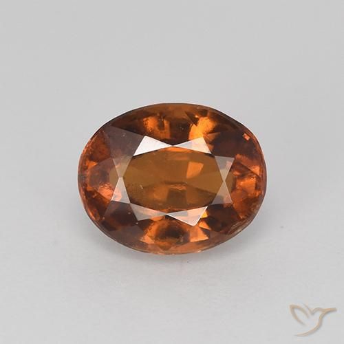 1.52ct 자연스러운 붉은 오렌지 헤소나이트 가넷, 타원형, VS